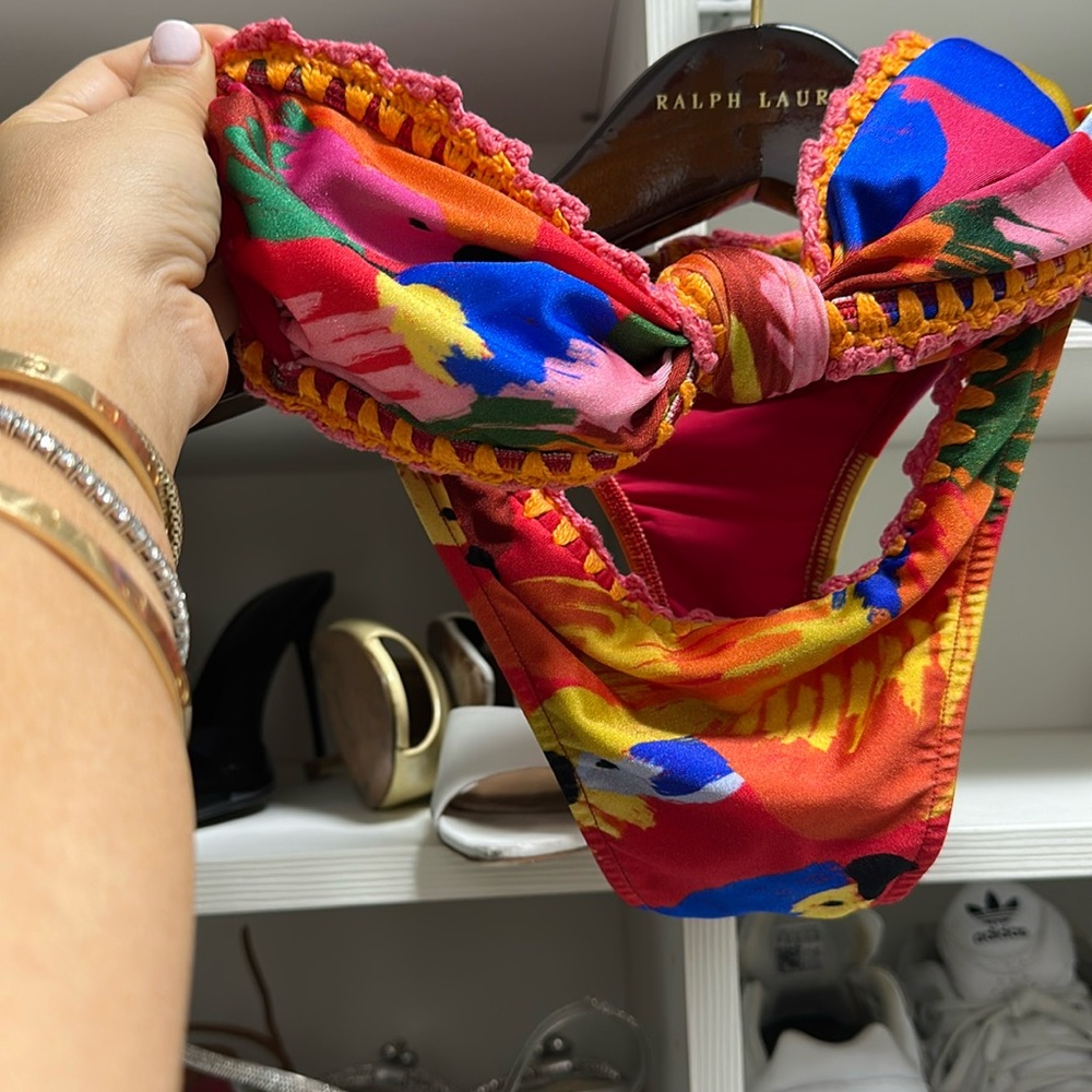 Farm Rio Macaw Party Bandeau Bikini Top and bottom